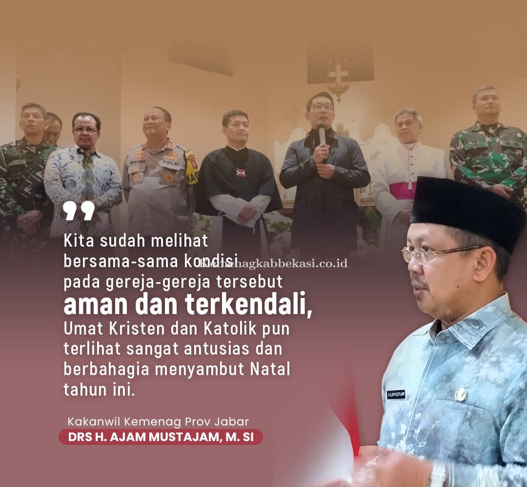Kakanwil Kemenag Jawa Barat Bersyukur Perayaan Natal 2022 Berlangsung Aman dan Penuh Suka Cita